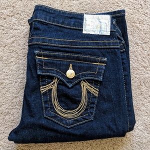 True Religion Becky Gold White Tag Beading Jeans